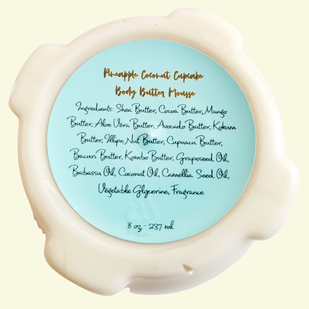 Cupcake Scents-Pineapple Coconut Cupcake Body Butter Mousse