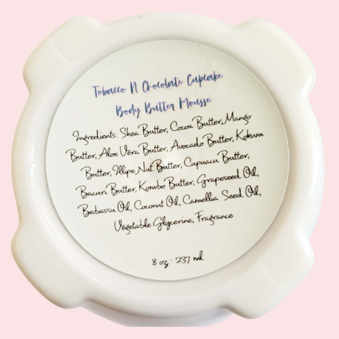 Cupcake Scents-Tobacco N Chocolate Cupcake Body Butter Mousse