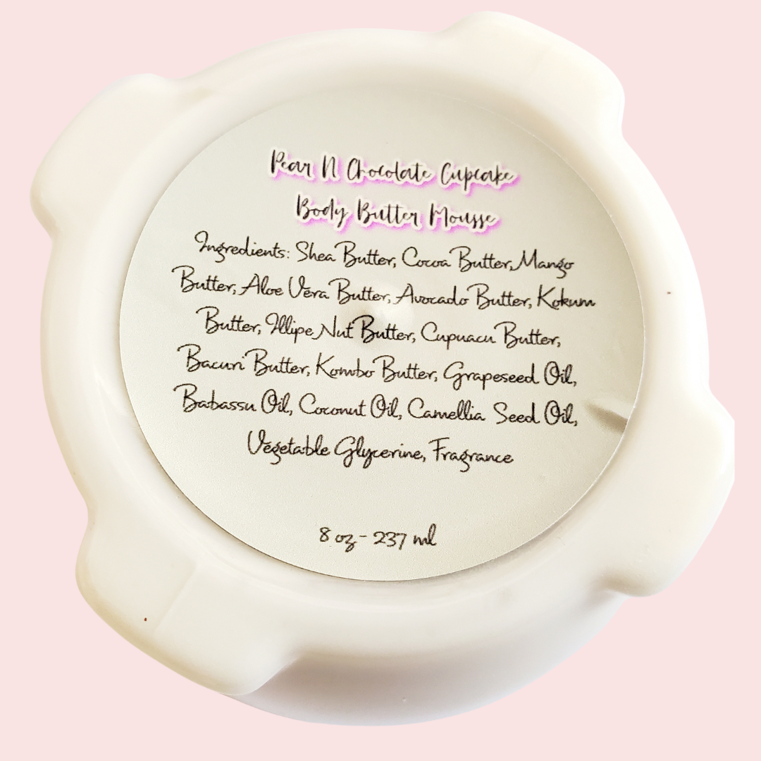 Cupcake Scents-Pear N Chocolate Cupcake Body Butter Mousse